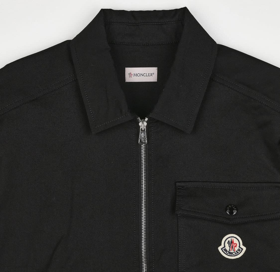 [S급] 몽클레르 코튼 개버딘 집업 셔츠 자켓 블랙 판매합니다!!! 상품이미지4