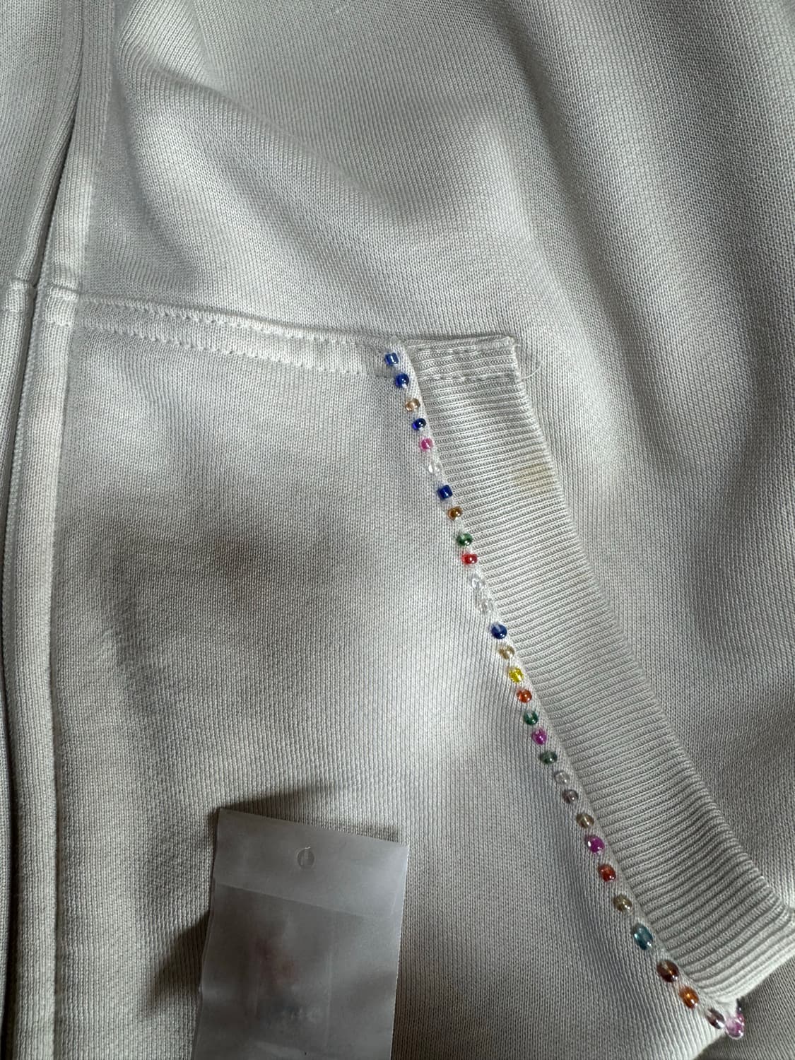 스컬프터 Beaded Saint Hoodie Zip-Up Dirty Wh 상품이미지2