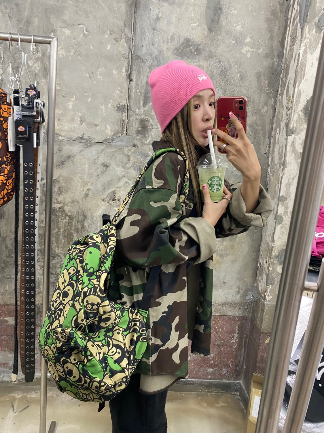 베이프 올패턴 백팩 상품이미지1