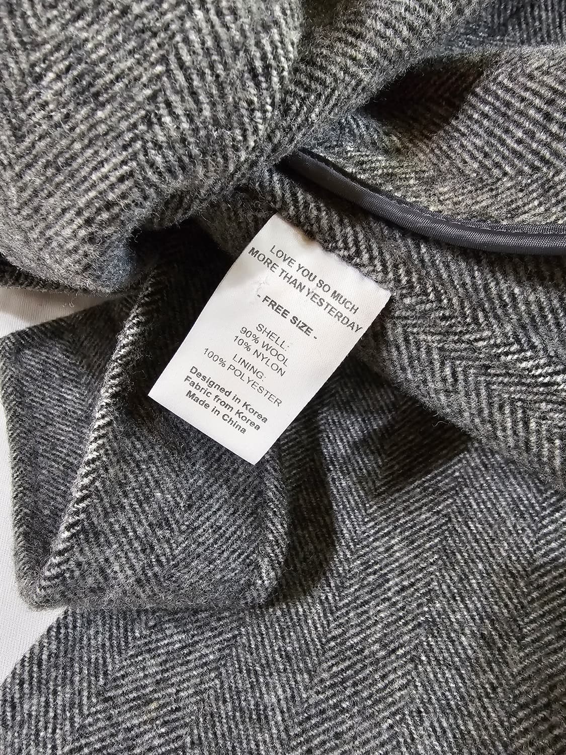 모어댄예스터데이 클래식 헤링본 핸드메이드 롱코트 상품이미지8