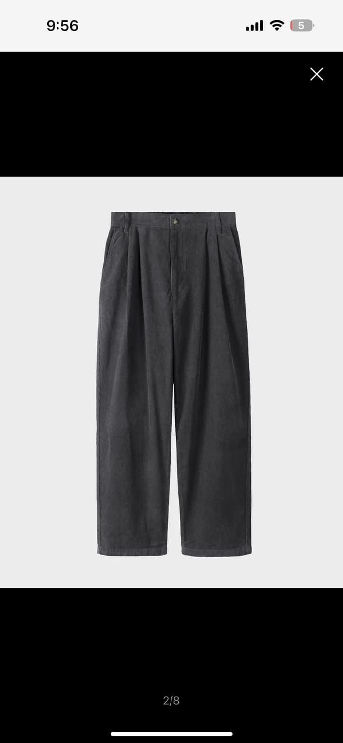 토피 코듀로이 팬츠  L회색 상품이미지2