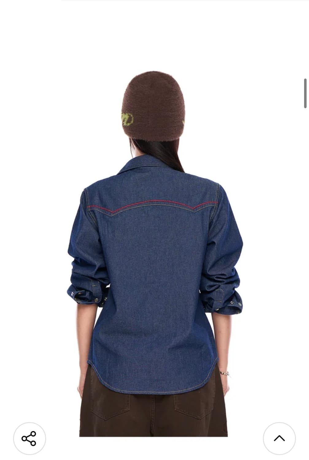 아캄 Stitched Western Denim Shirts indigo 상품이미지4