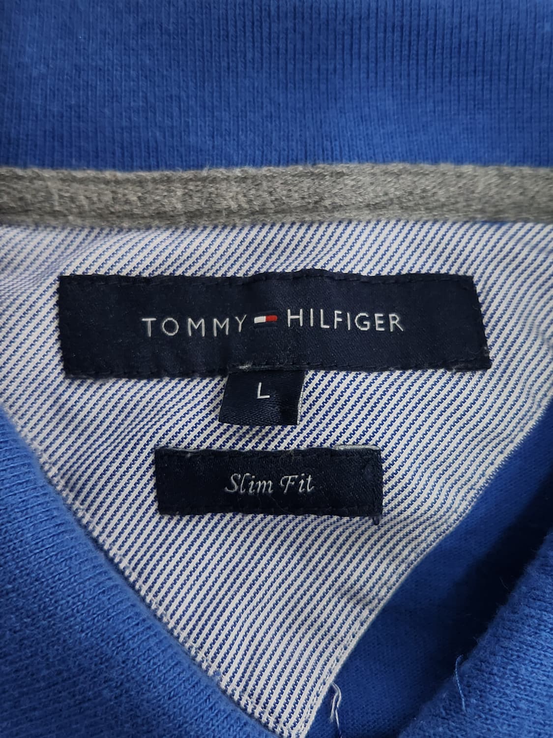 [L] 타미힐피거 슬림핏 긴팔 폴로티 남성 L사이즈 상품이미지5