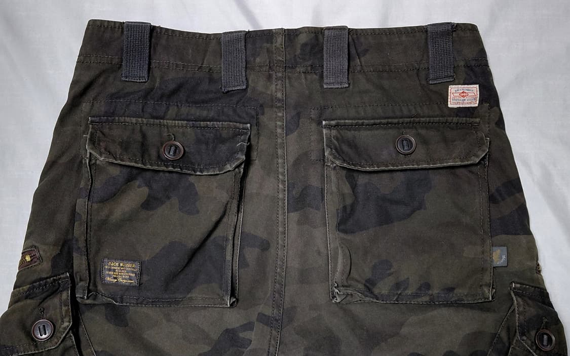 [M] 백넘버(Back Number) 빈티지 헤링본 카모 카고 팬츠 상품이미지1