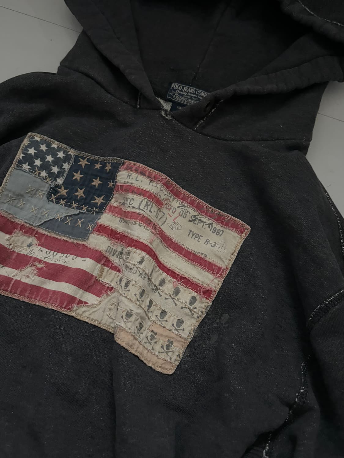 • Charcoal Polo Jeans American Flag hood 상품이미지5