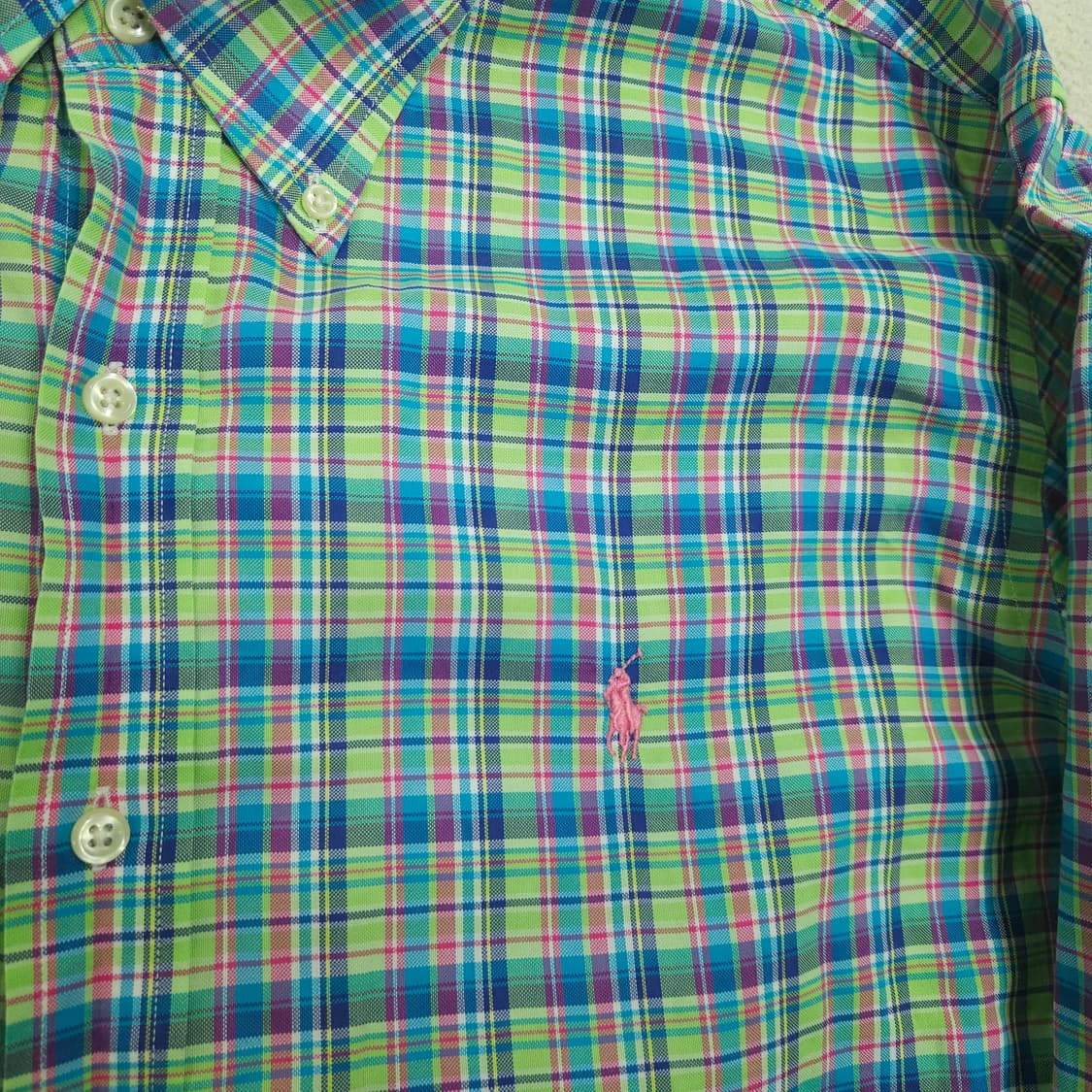 폴로 랄프 로렌 신형 체크 셔츠 XXL 상품이미지4