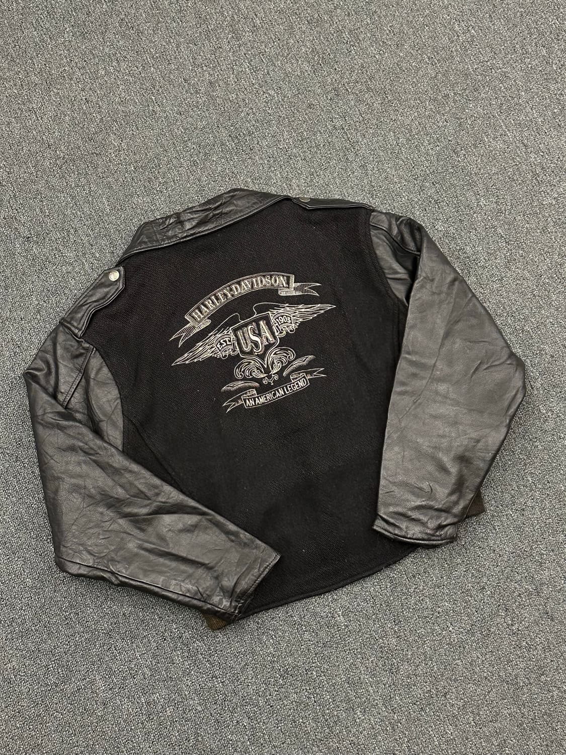 M)할리데이비슨 울 레더 라이더 가죽자켓 상품이미지2
