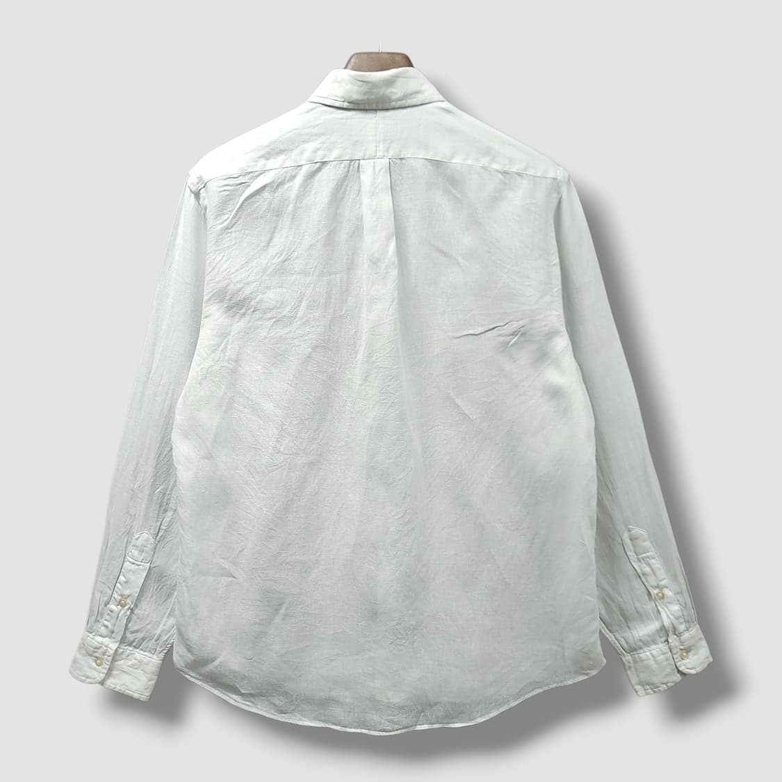 [M] 폴로 화이트 클래식핏린넨 긴팔셔츠 상품이미지2