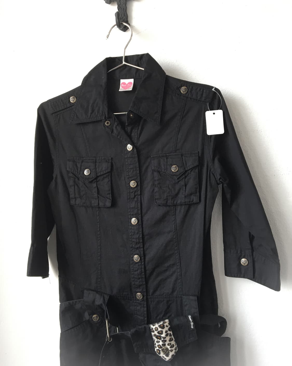 Belted shirt onepiece 상품이미지3