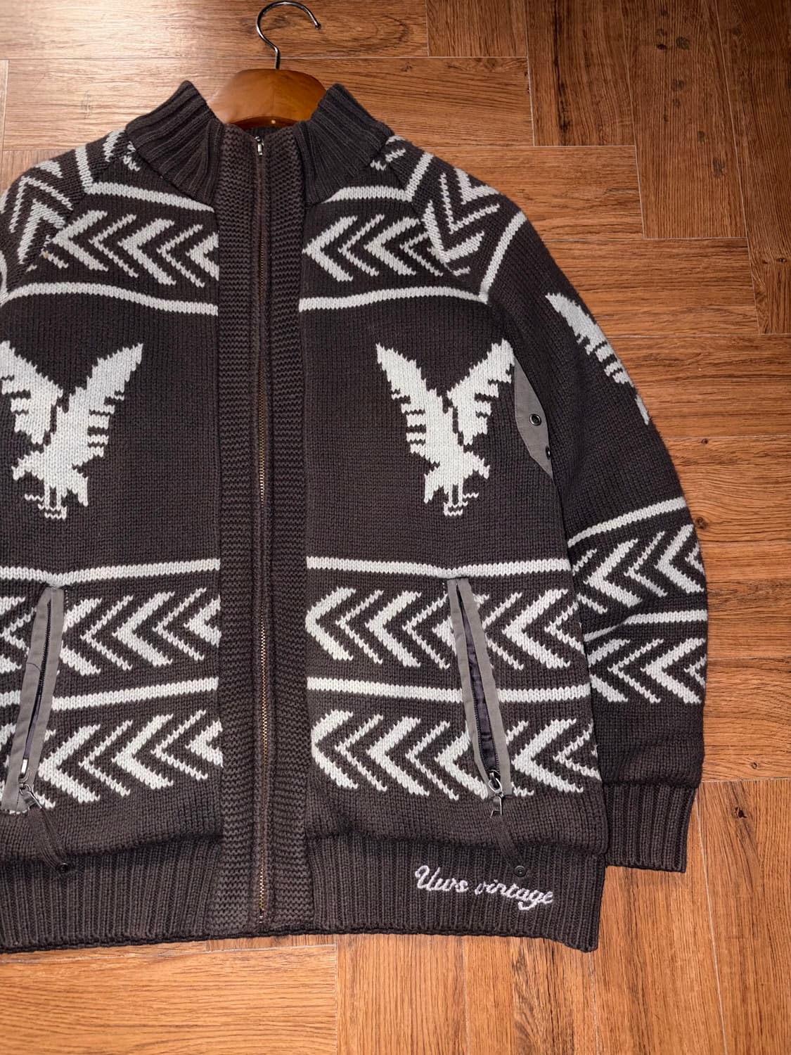 노르딕 누빔 니트집업 상품이미지8