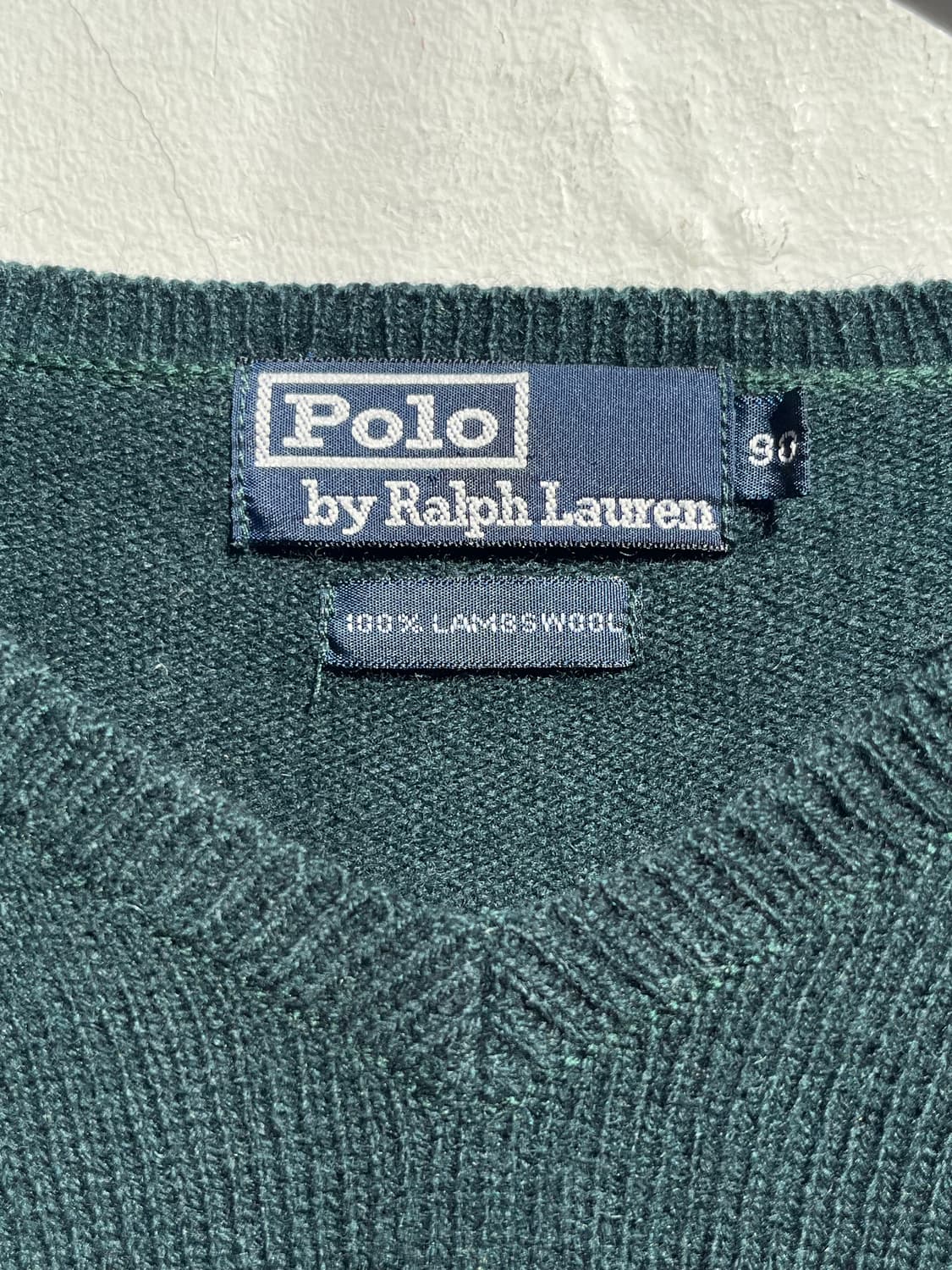 Polo by Ralph Lauren 램스울 양모 그린 니트 90 상품이미지2