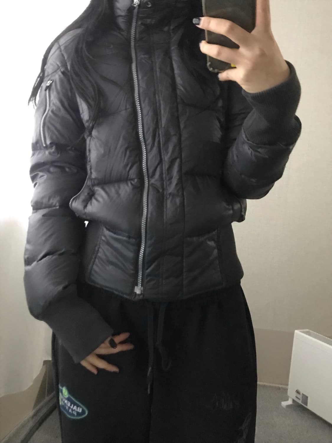 나이키 차콜 후드 패딩 상품이미지3