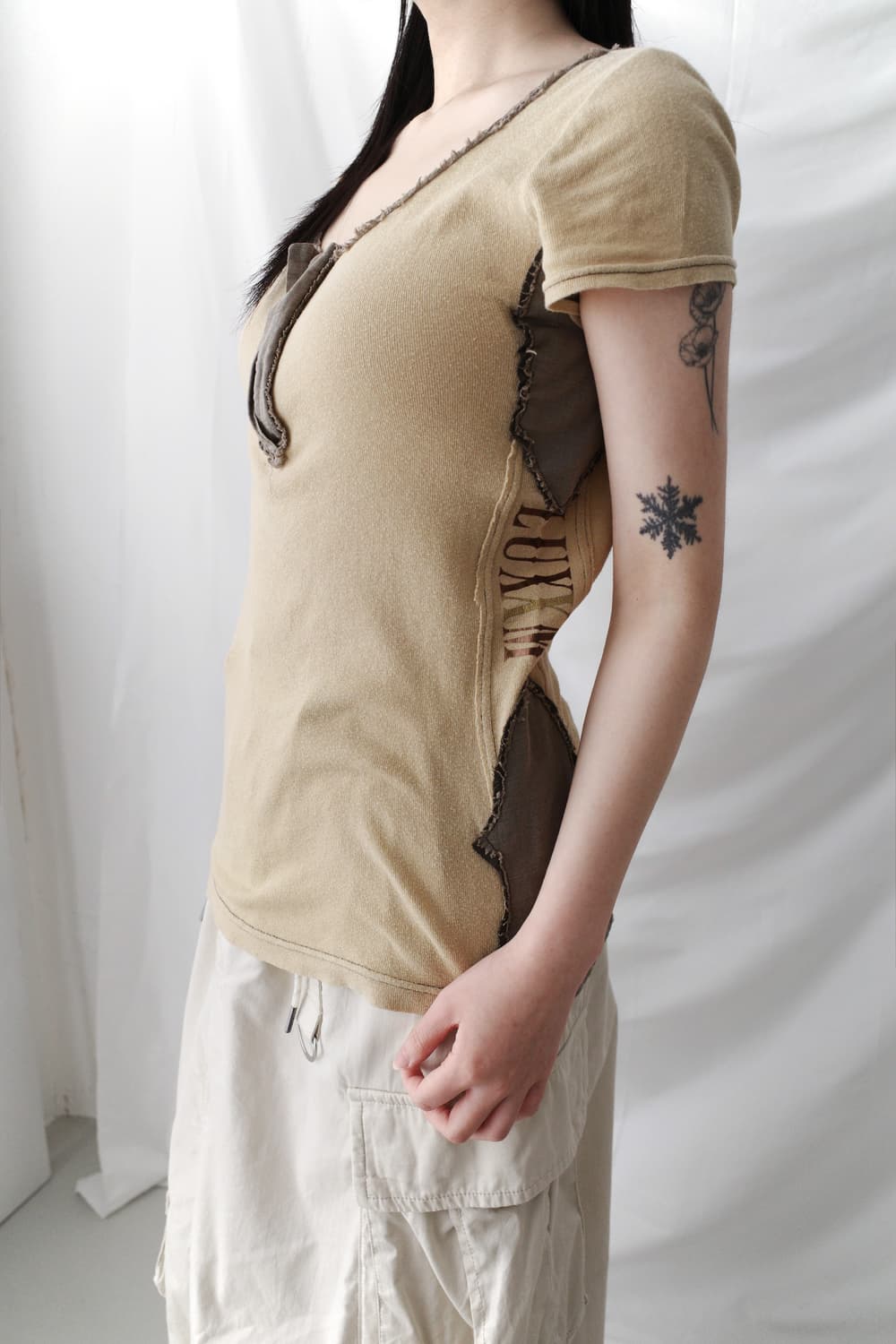 luxxm) grunge half T  상품이미지7