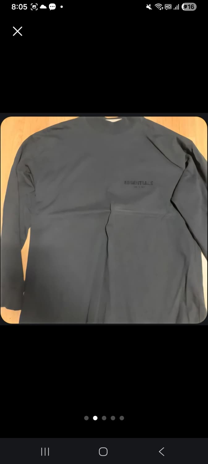 에센셜 피어오브갓 롱슬리브 티셔츠S 상품이미지2