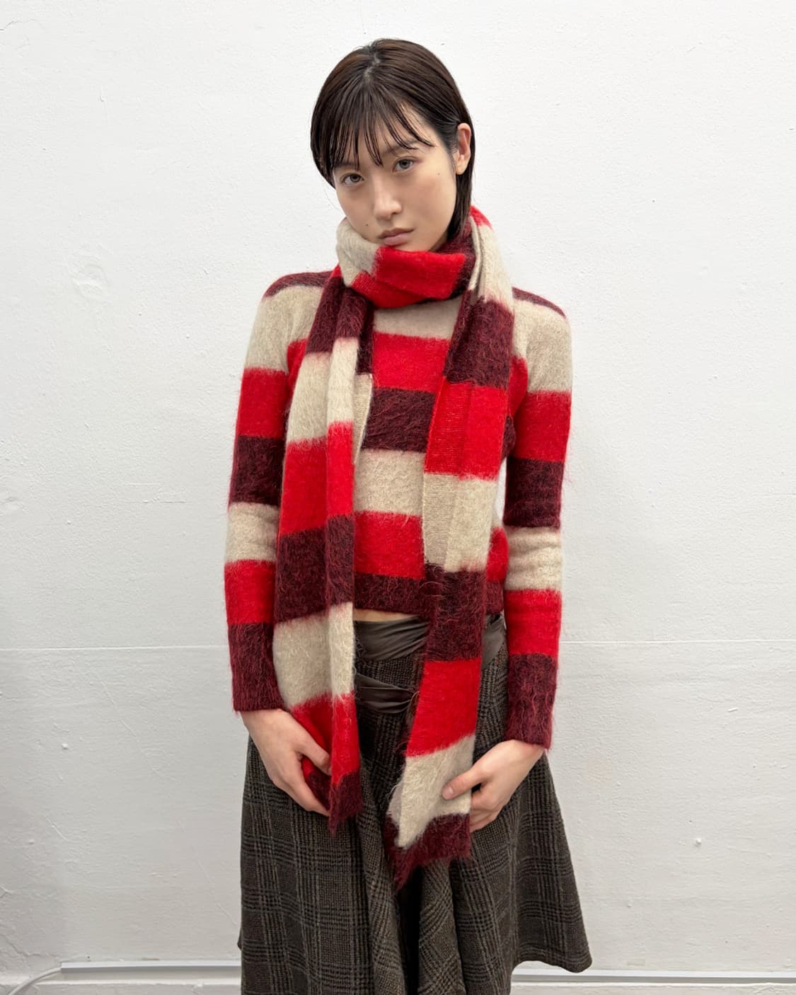 로베르토 콜리나 모헤어 니트/머플러 세트 상품이미지1