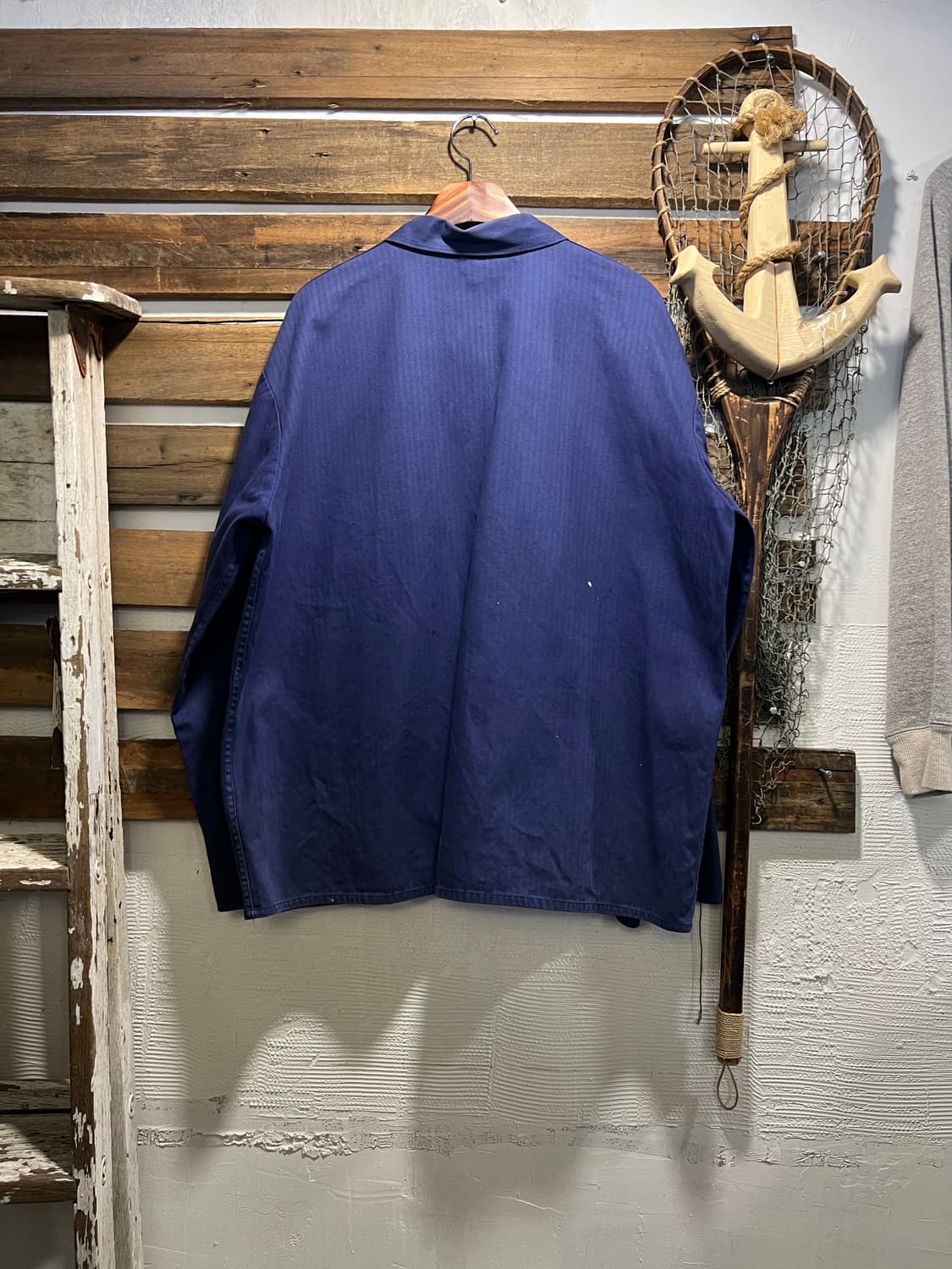 [2XL]90's 빈티지 페인팅 HBT 프렌치 워크 자켓 상품이미지7