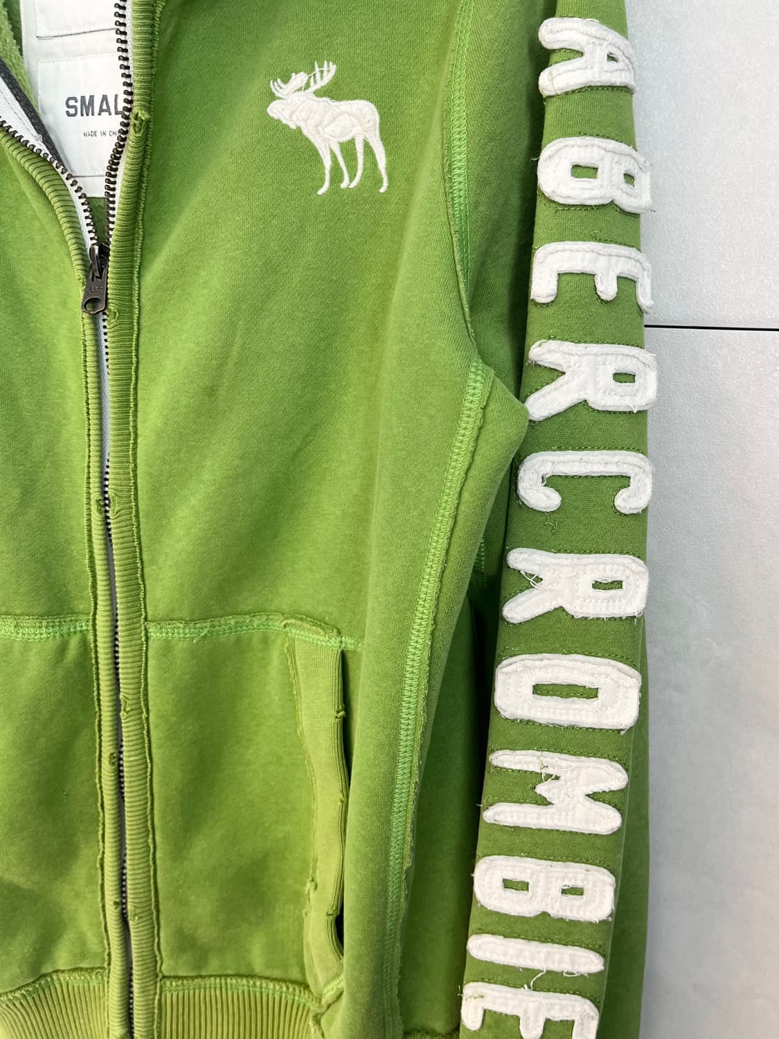 대장 아베크롬비 화이트 순록 말차 후드집업 [S] 상품이미지5