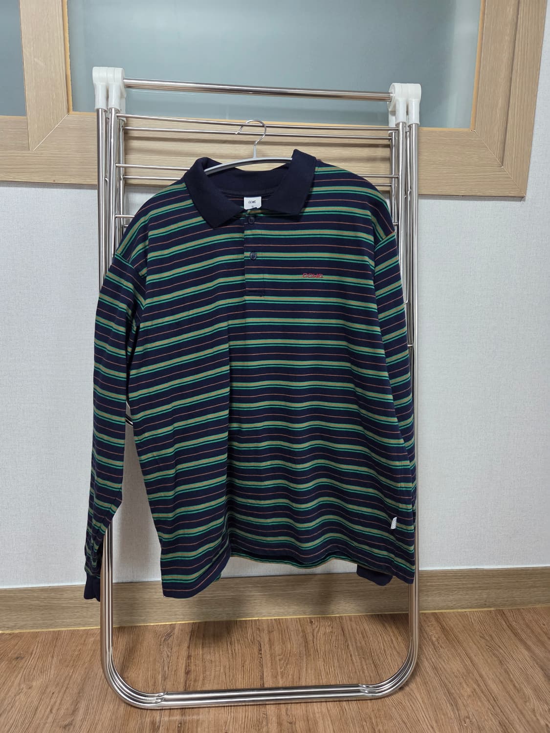 [m] ccwc 씨씨더블유씨 스트라이프 카라티셔츠 롱슬리브 상품이미지2