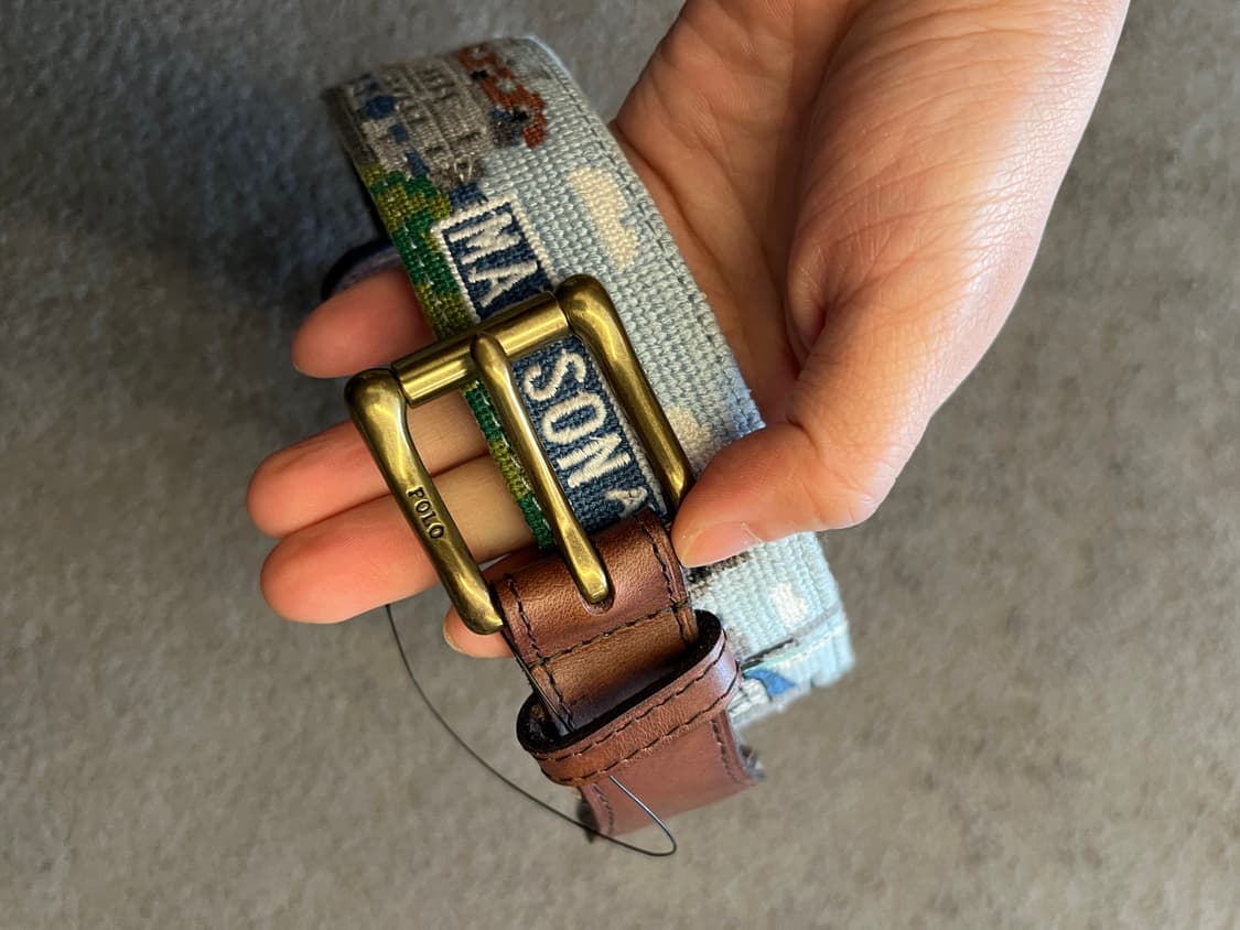 폴로 랄프로렌 웨스턴 니들 포인트 벨트 새상품 처분 상품이미지1