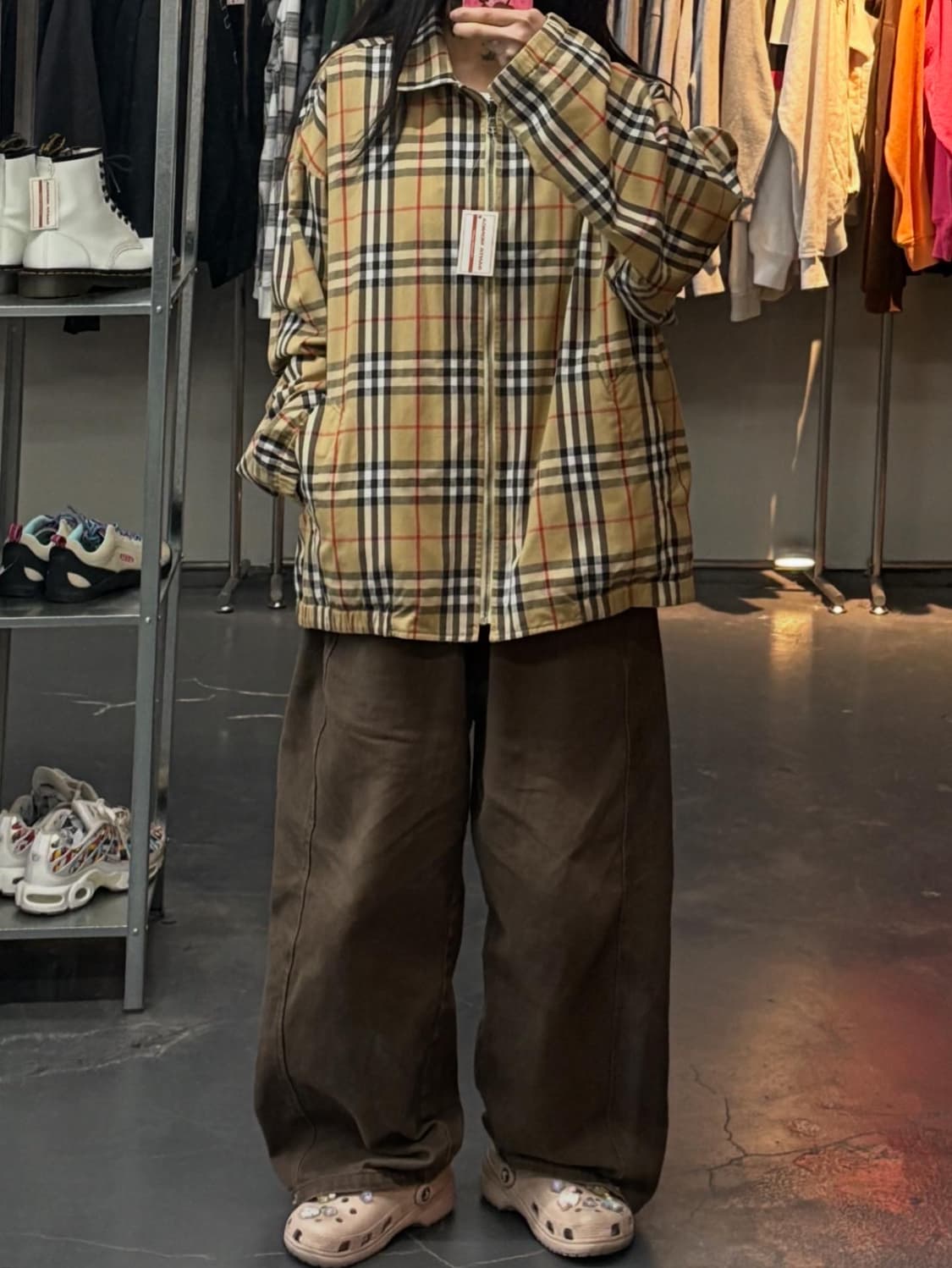 버버리 베이지 노바체크 리버시블 블루종 자켓 A3407 상품이미지1