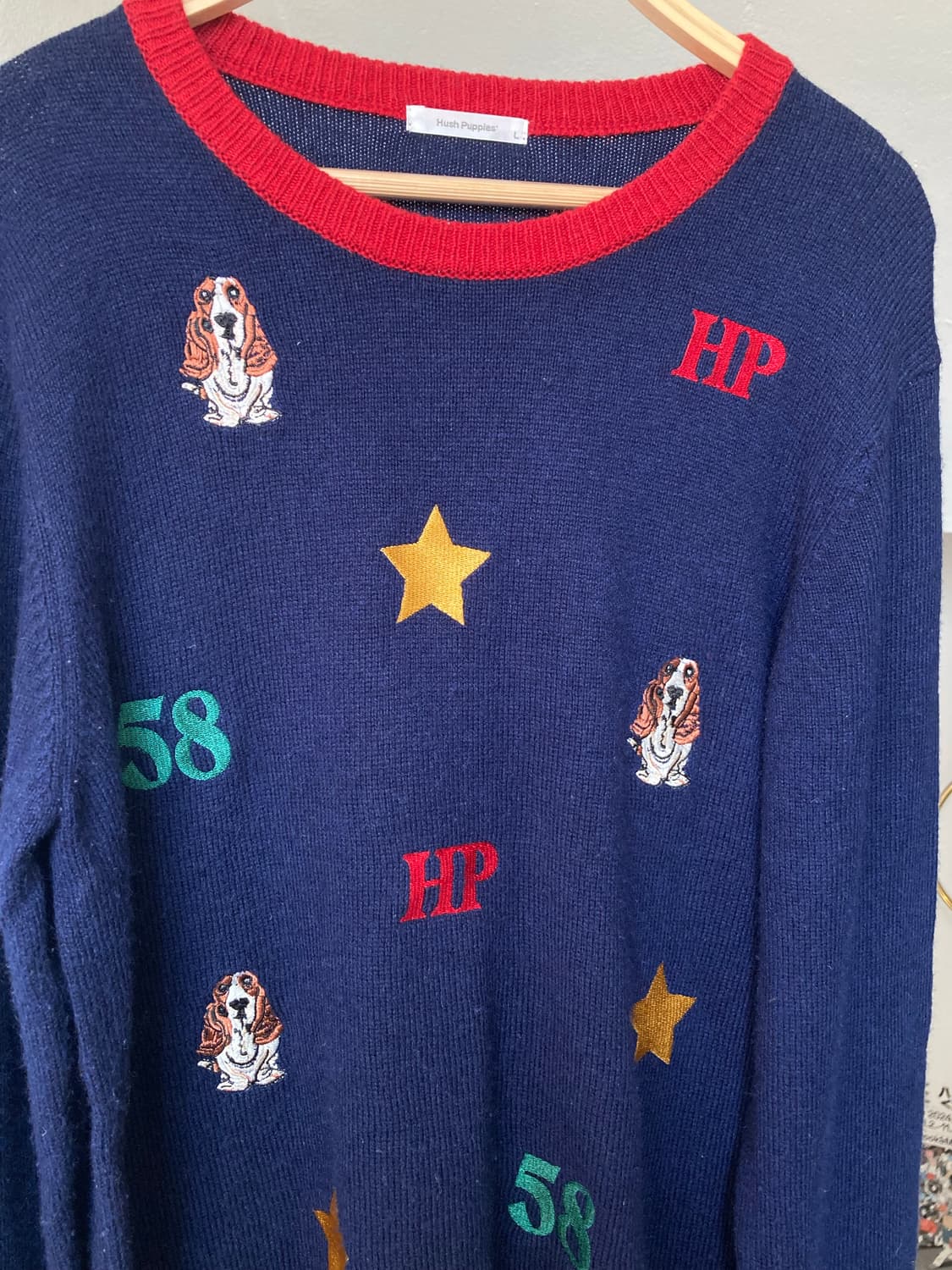 HUS PUPPY 네이비 패치 니트 상품이미지2