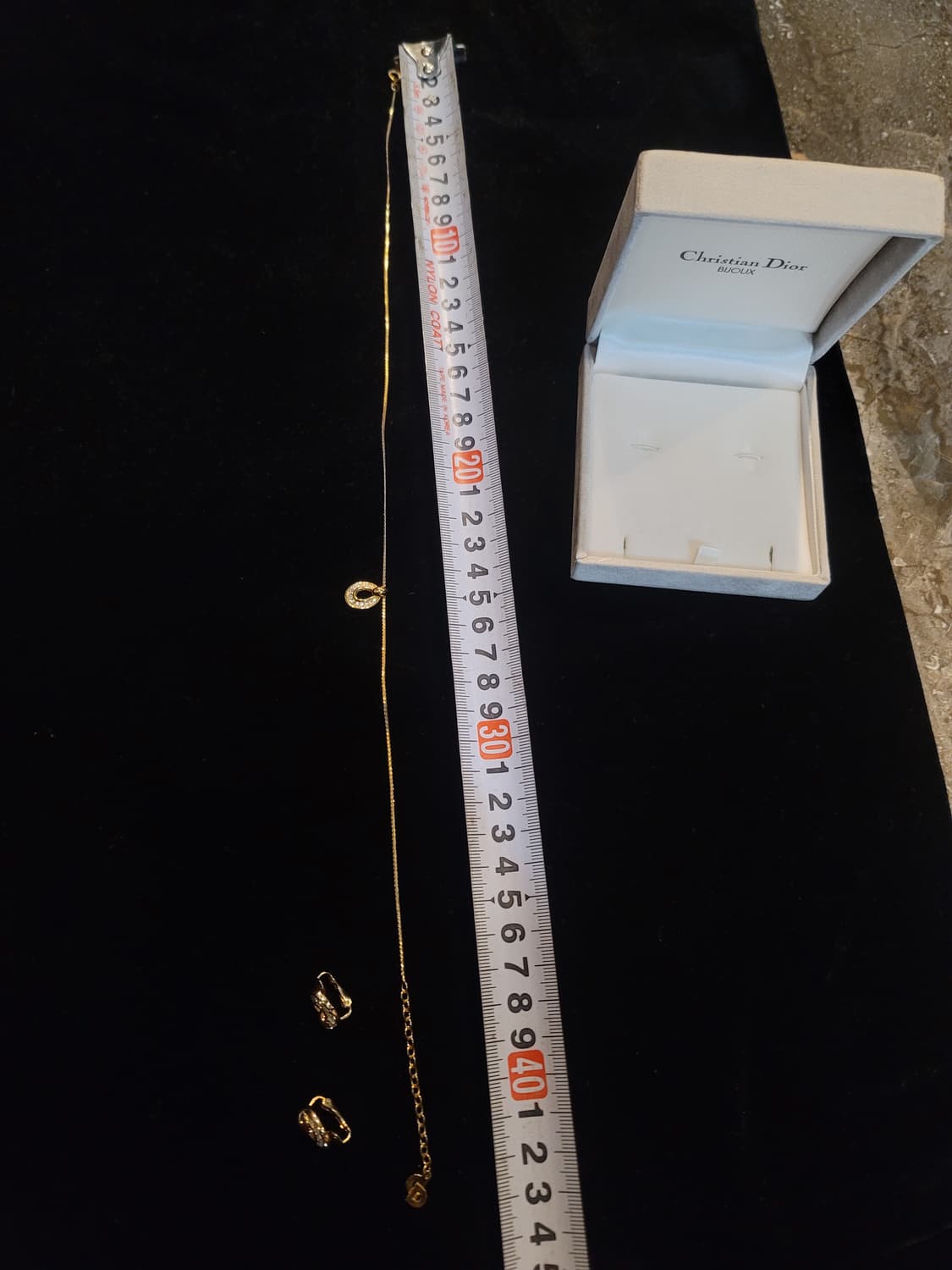 크리스찬디올 금장 목걸이 + 귀걸이 세트 상품이미지5
