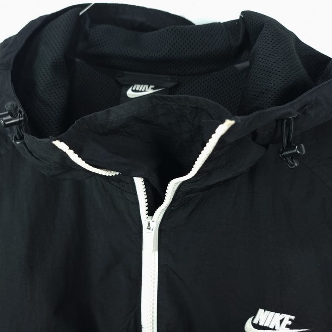 [나이키]로고 자수 후드 아노락 바람막이 자켓 블랙 M18644 상품이미지7