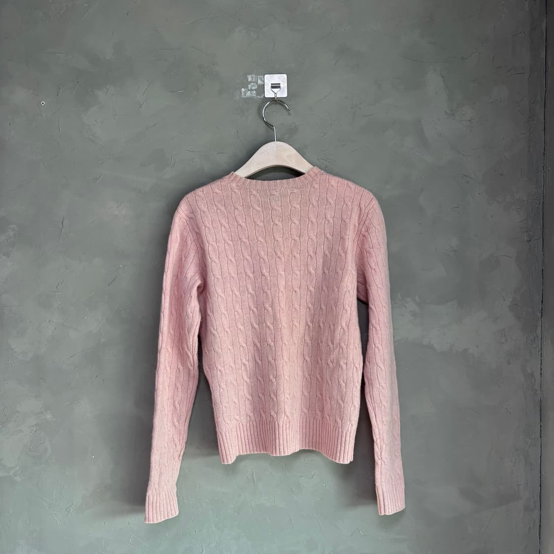 폴로 랄프로렌 램스울 꽈배기 니트 핑크 상품이미지4