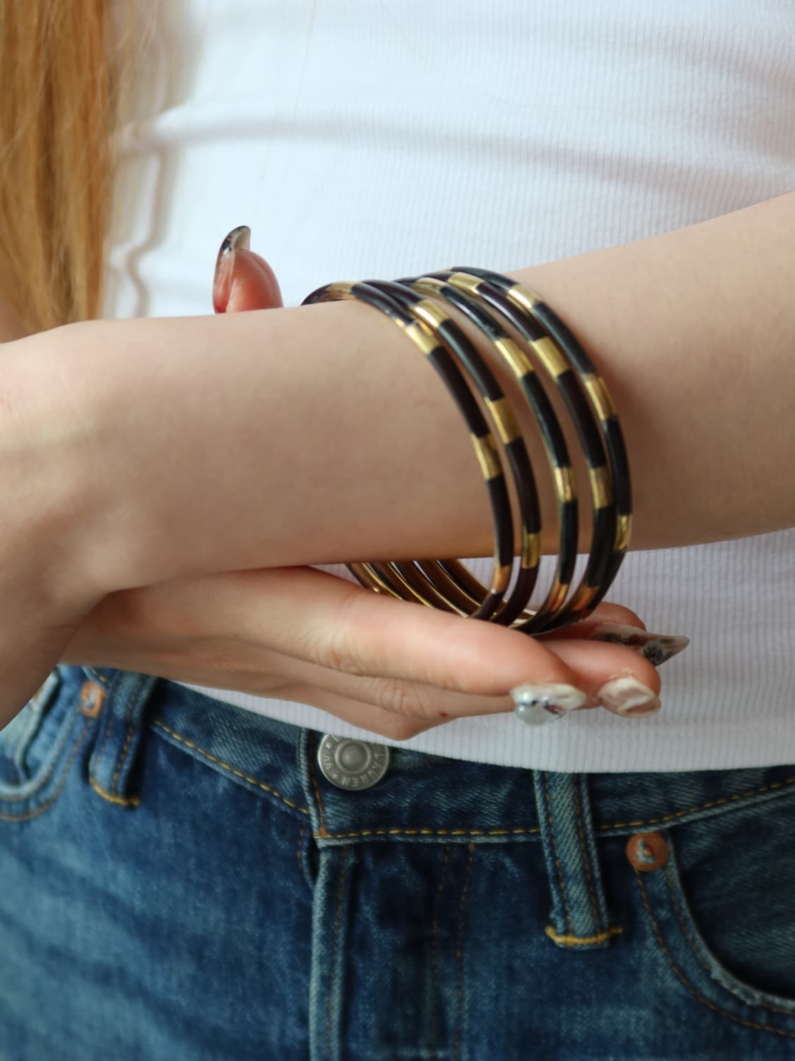 black & gold bangle set 상품이미지3