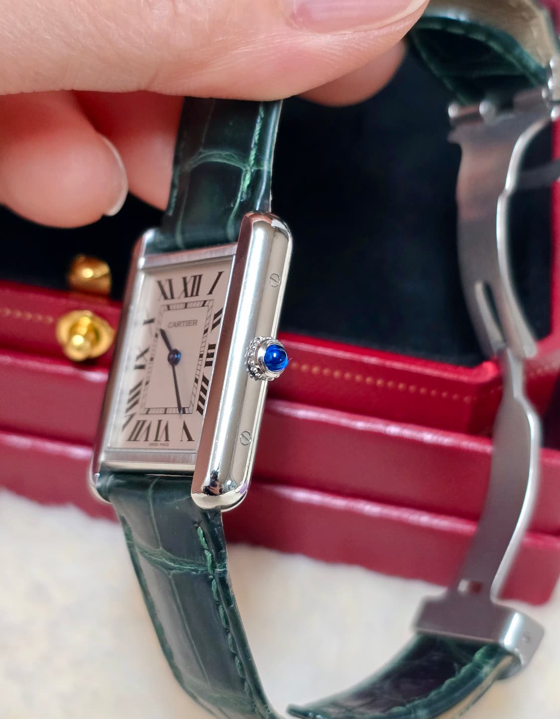 까르띠에 탱크솔로스몰 스틸 시계 (W5200005) 정품 상품이미지5