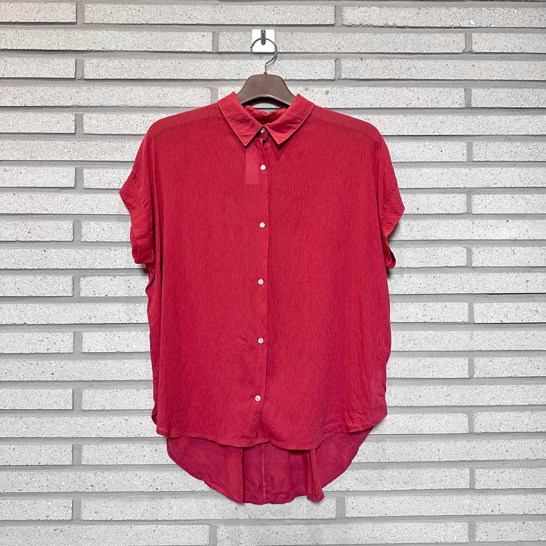 JPN VINTAGE 베스트 셔링 디테일 레드 상품이미지1