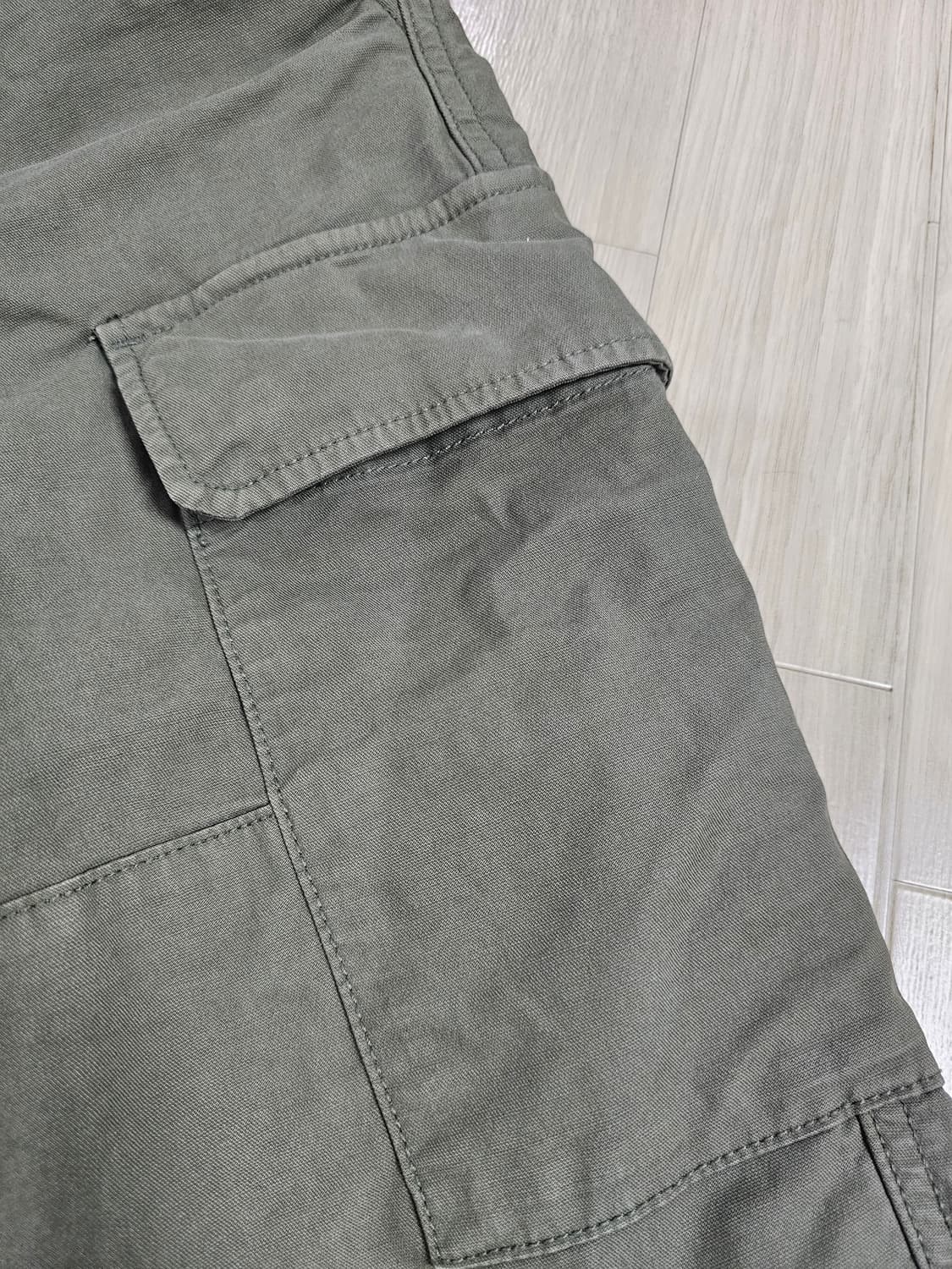 [S] 유니클로 올리브 코튼 스트레치 카고 팬츠 상품이미지4