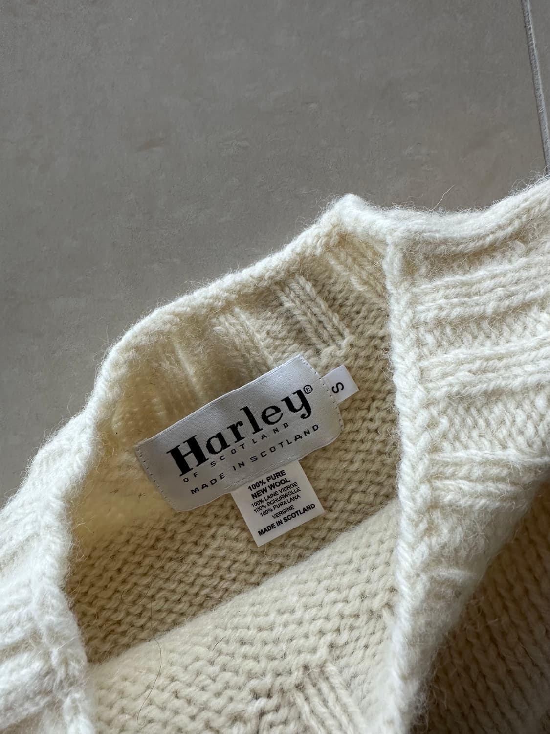 Harley of Scotland Aran knit S size 상품이미지4