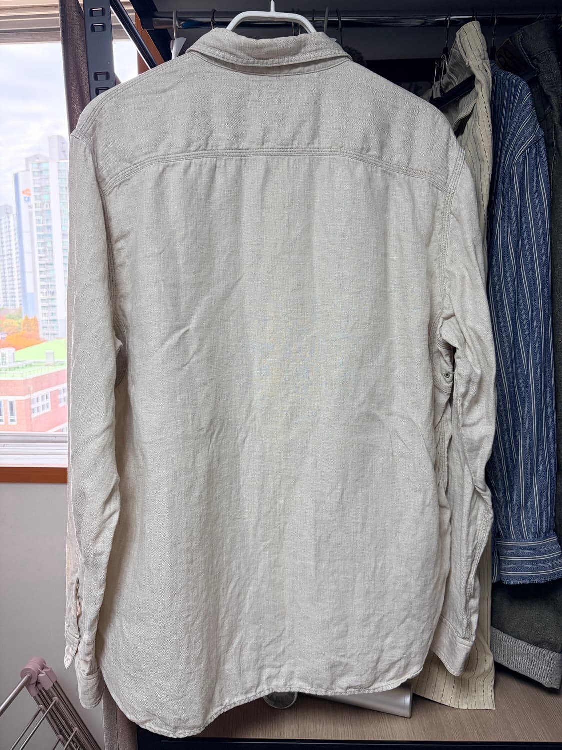 RRL 더블알엘 린넨 헤링본 워크셔츠 L 상품이미지3