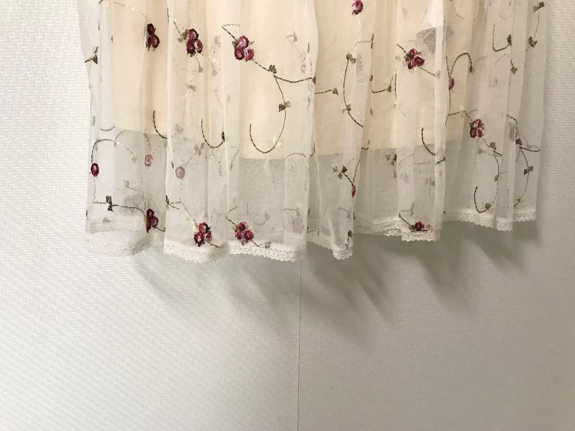 vintage rose seethrough long skirt  상품이미지5