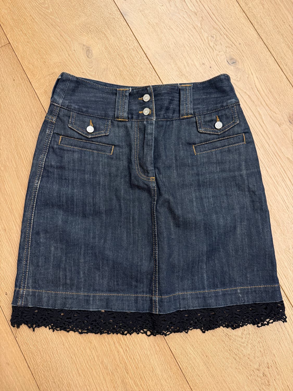 돌체앤가바나 레이스 데님 스커트  상품이미지1
