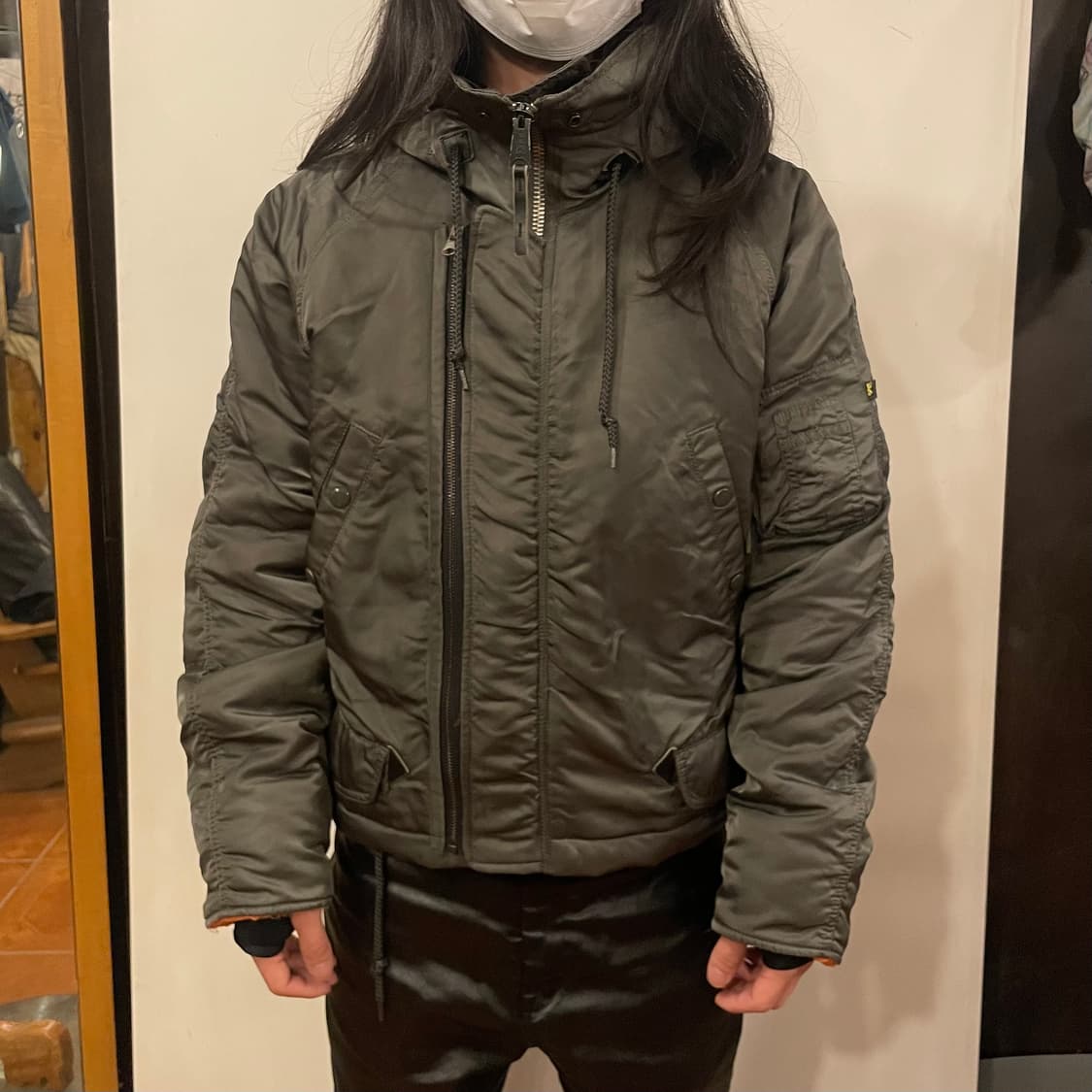 알파인더스트리 리메이크 크롭봄버 L 상품이미지4