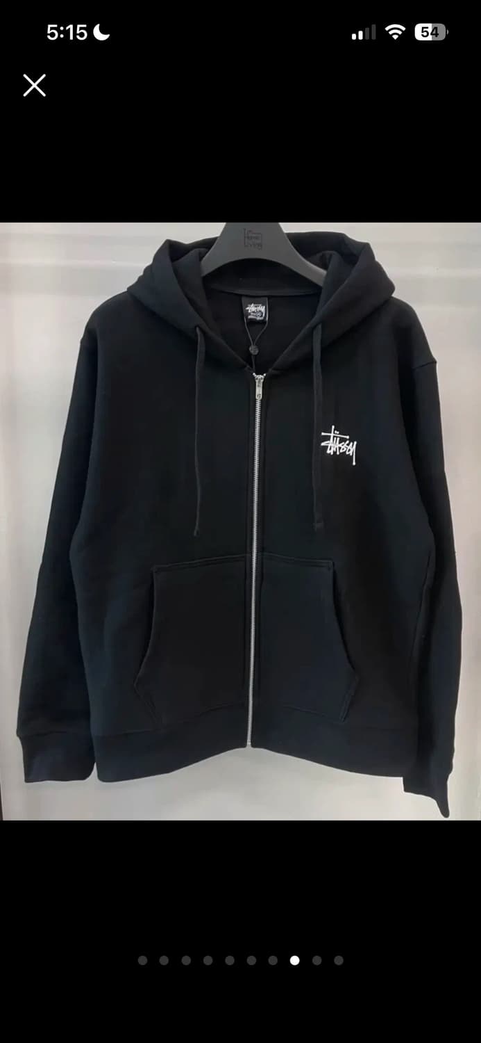 무료배송)스투시 베이직 기모 후드집업 남녀공용 (블랙, 애쉬해더) 새상품 상품이미지8