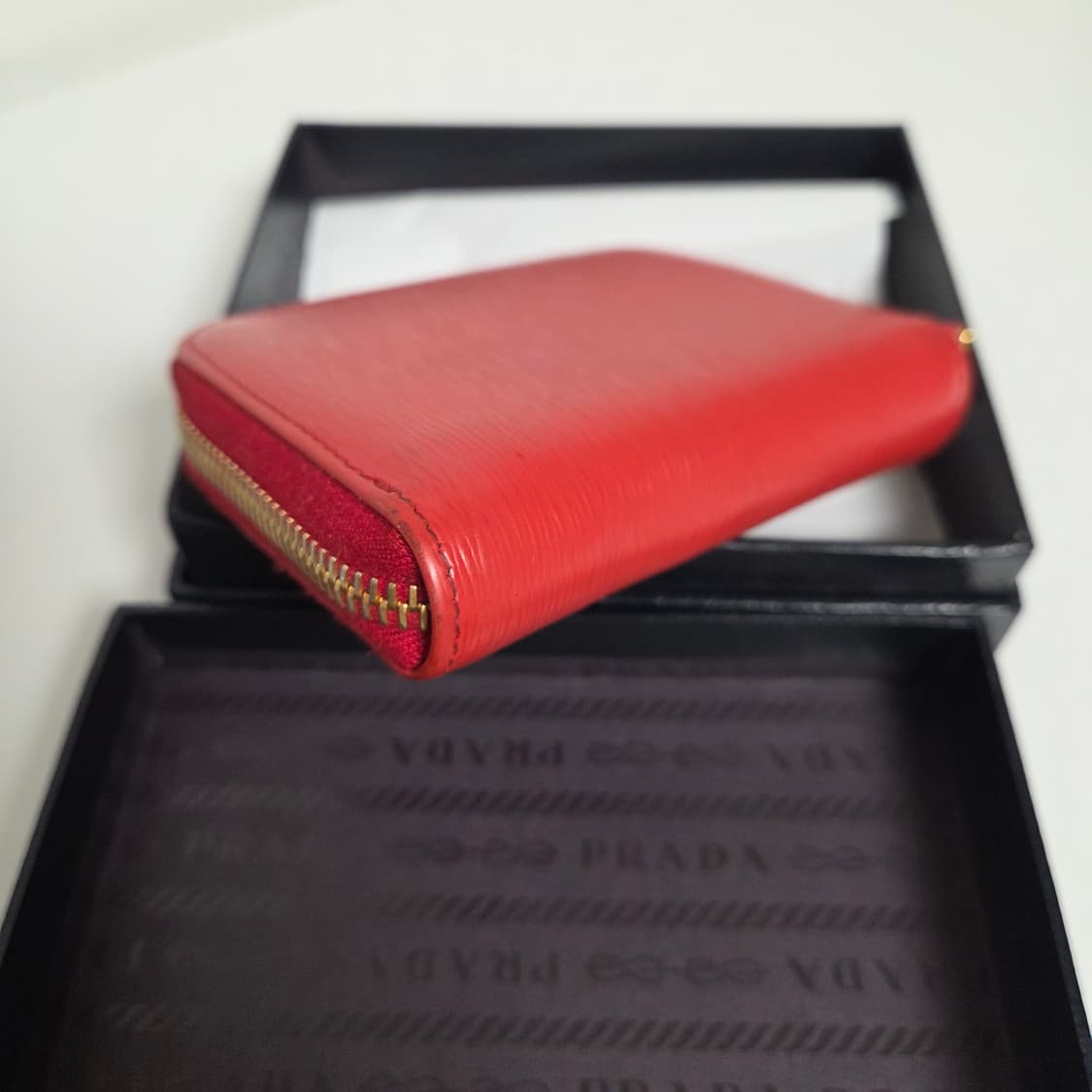 PRADA 프라다 정품 비텔로무브 카드지갑 반지갑 지퍼돌이 코인펄스 상품이미지4