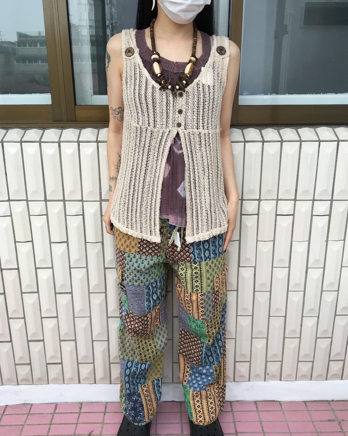 Ethnic mood crochet sleeveless 상품이미지7