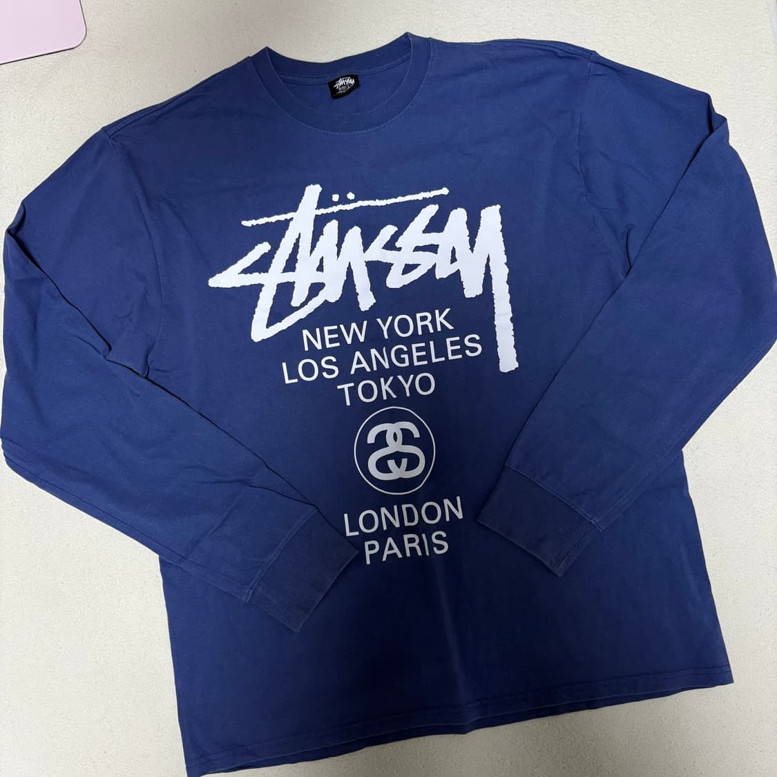 스투시 롱 슬리브 블루 L 상품이미지1
