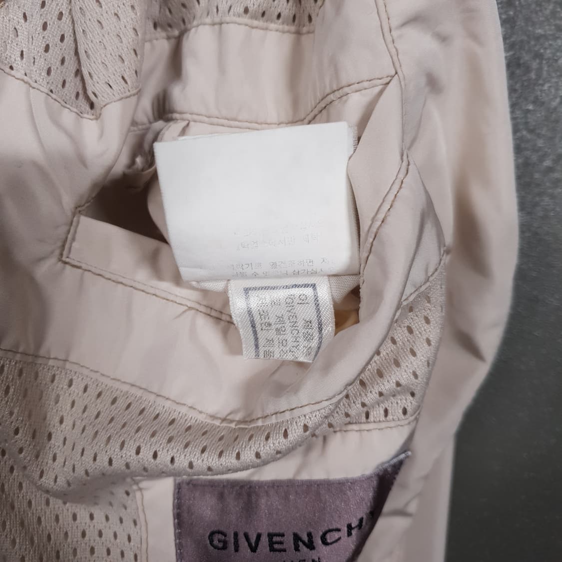 XL (105) 지방시 고급 블루종 집업 스윙 자켓 아이보리 상품이미지7