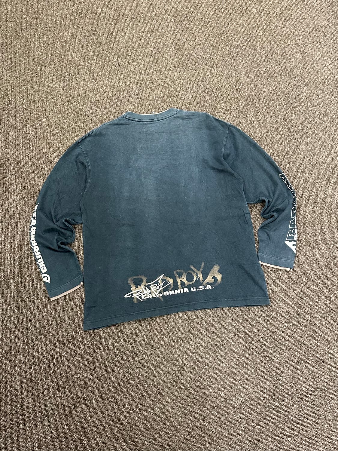 2XL)BAD BOY vintage 그래픽 자수 레이어드 롱슬리브 상품이미지8