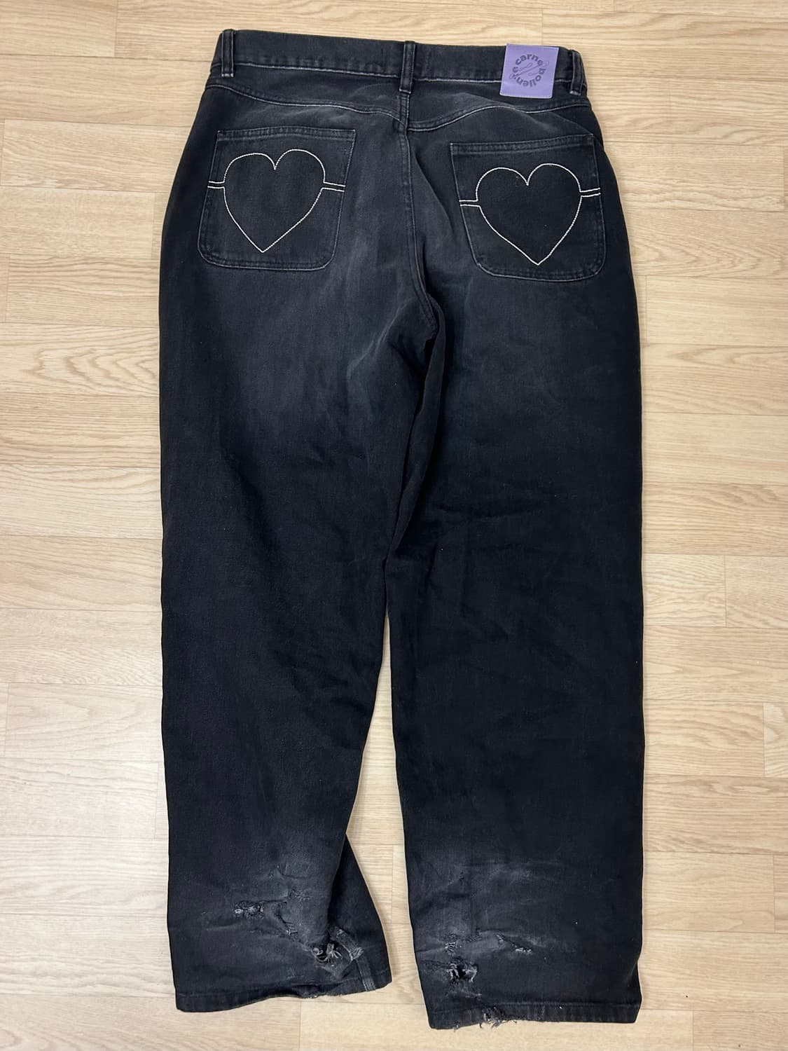 carne bollente 블랙 데님 팬츠 32 상품이미지3