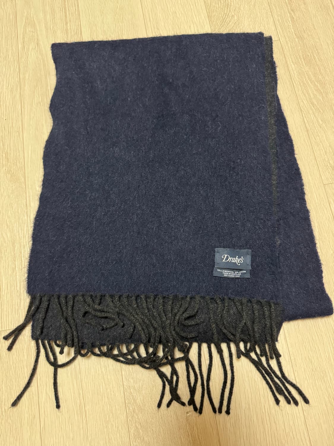 드레익스 투톤 앙고라 머플러 네이비/챠콜 상품이미지1