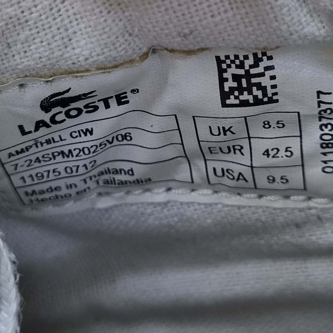 라코스테 가죽남성미드42.5 275  상품이미지6