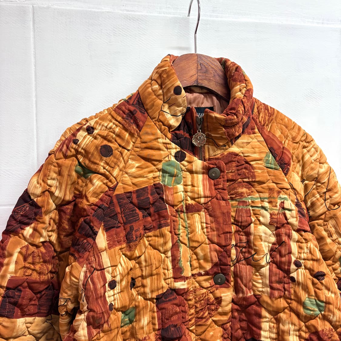 에스닉 괴짜 패턴 빈티지 퀼팅 점퍼  상품이미지2