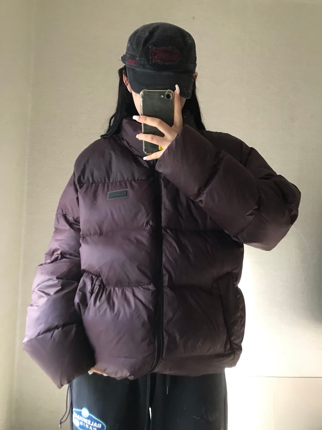 리복 버건디 패딩 상품이미지3