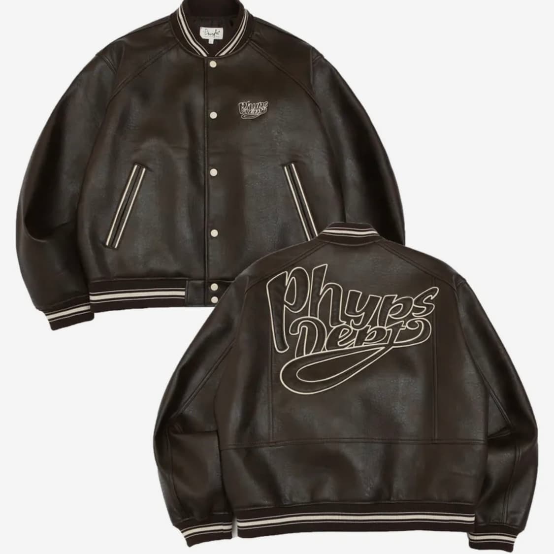피지컬 디파트먼트 LEATHER VARSITY JACKET 상품이미지1