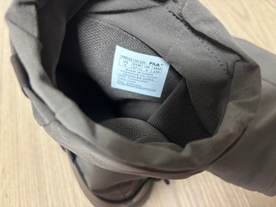 새상품급 휠라 Fila 페이토 레인부츠 여성230 다크초코색 상품이미지8